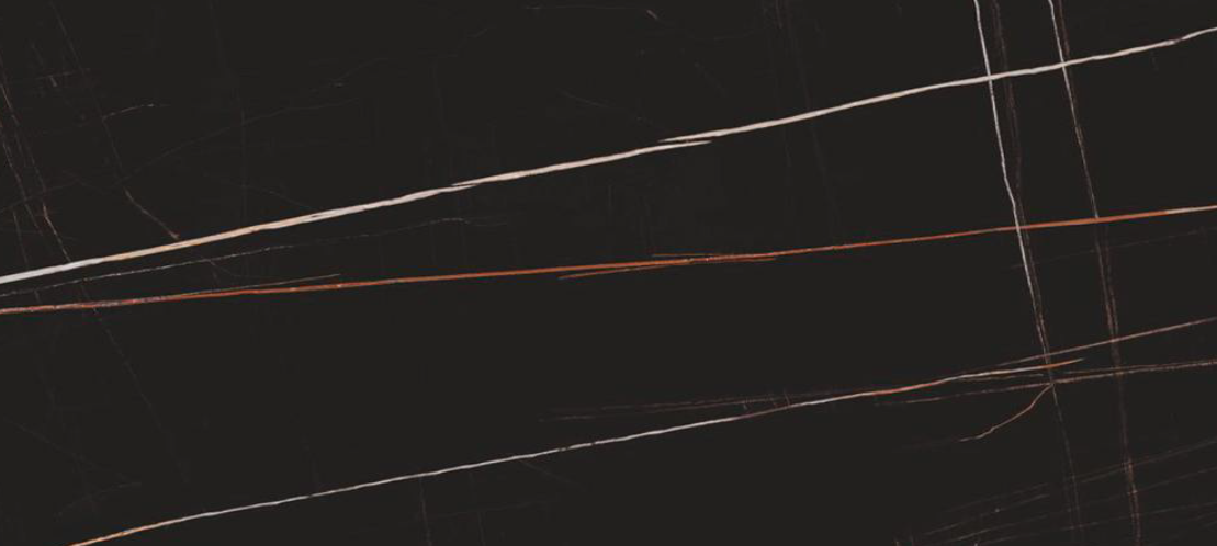 Nero Profondo porcelain slab with deep black marble finish